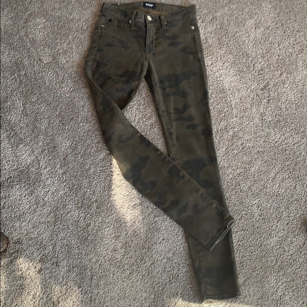 Hudson Camo Jeans Pants Midrise Nico Super Skinny